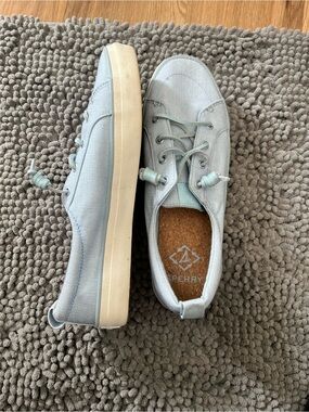 Sperry Pale Blue Canvas Slip-On Sneakers